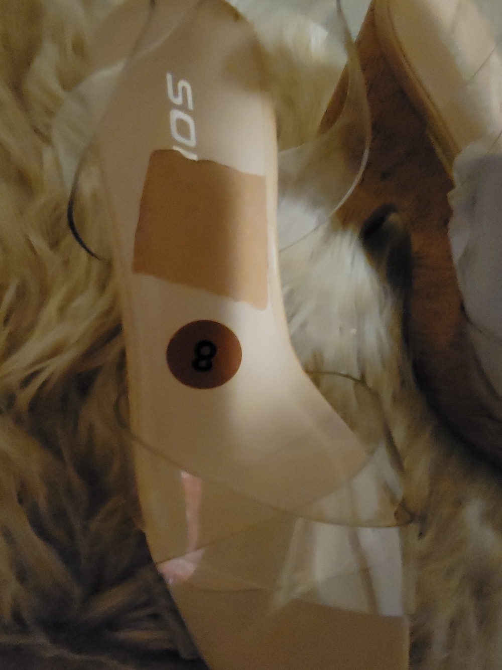 Soda Clear Strap Cork Platform Heels - White & Natural - Picture 4 of 4